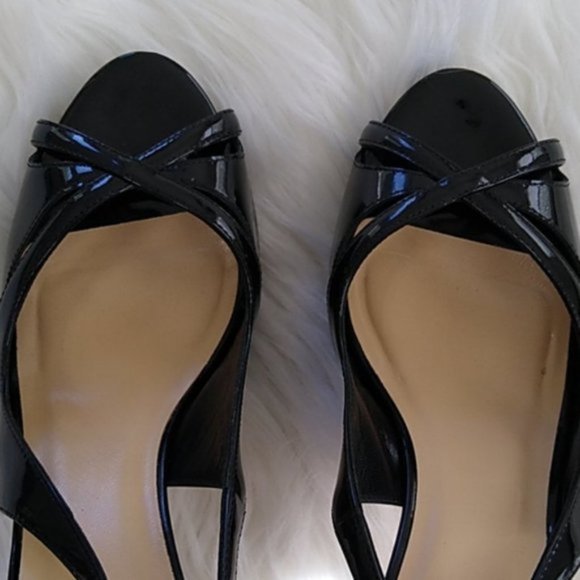 Kate Spade Genna Patent Leather Peep Toe Heels - Picture 5 of 16